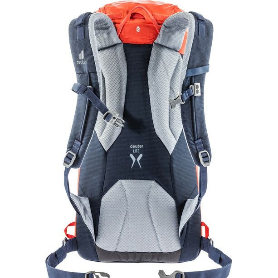 Skiing Backpacks * | Deuter Guide Lite 24 Backpack Papaya/Navy