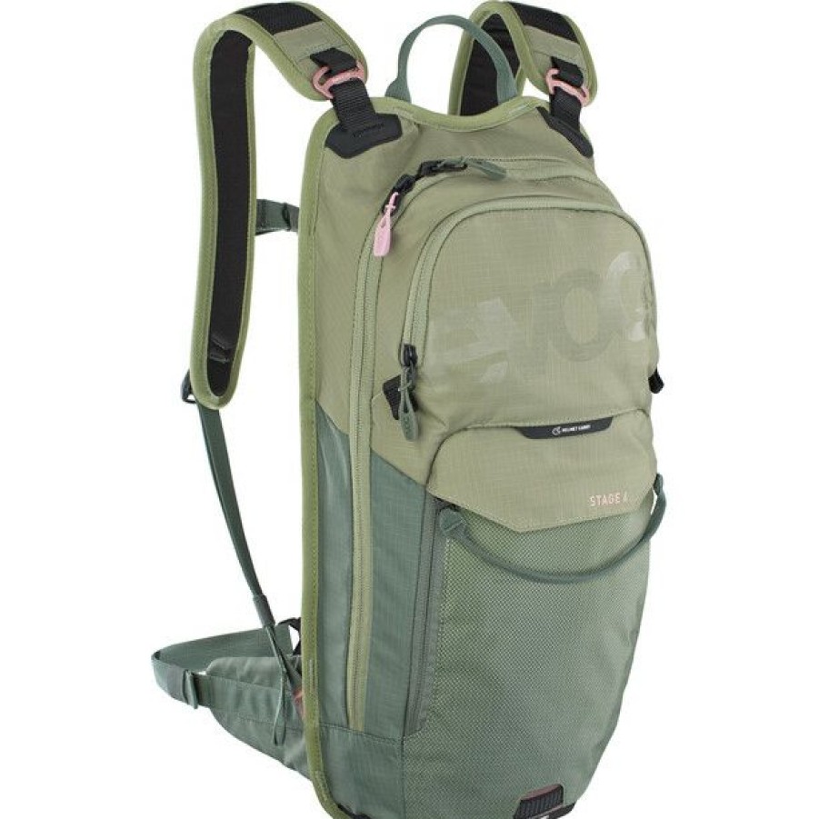 Cycling Backpacks * | Evoc Stage Technical Performance Pack 6L + Bladder 2L Light Olive/Olive