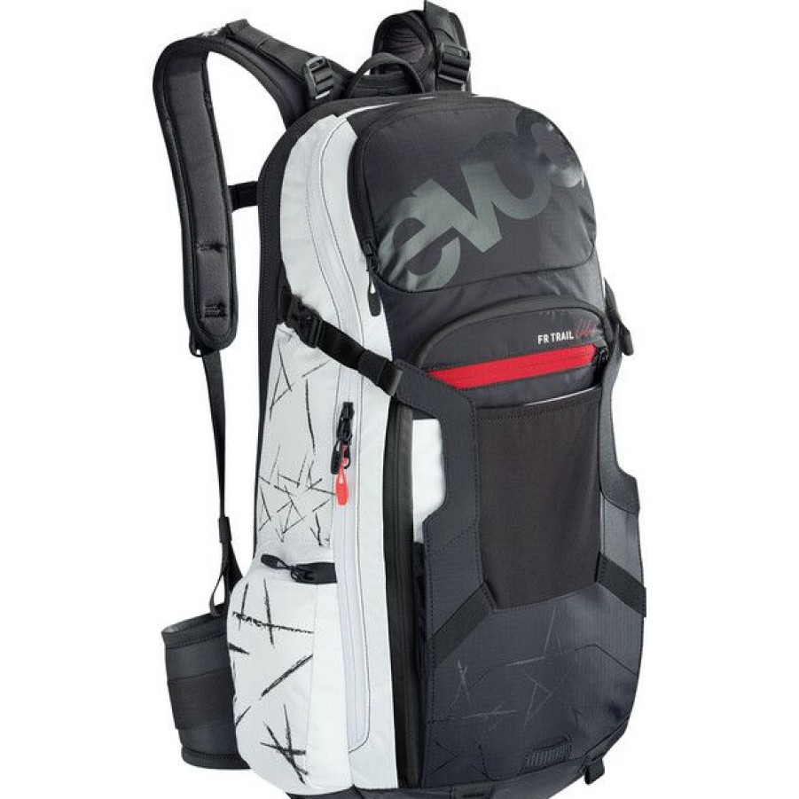 Cycling Backpacks * | Evoc Fr Trail Unlimited Protector Backpack 20L Black/White