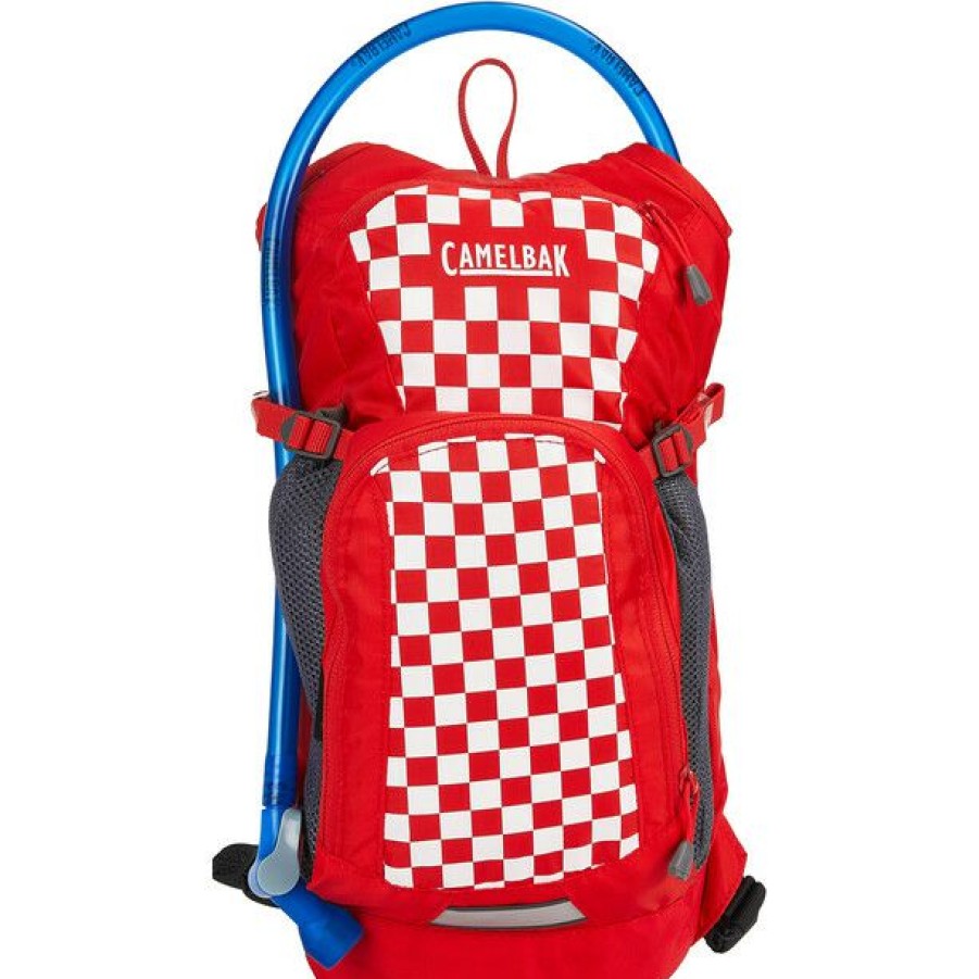 Cycling Backpacks * | Camelbak Mini M.U.L.E. Hydration Pack 1,5L Kids Racing Red Check