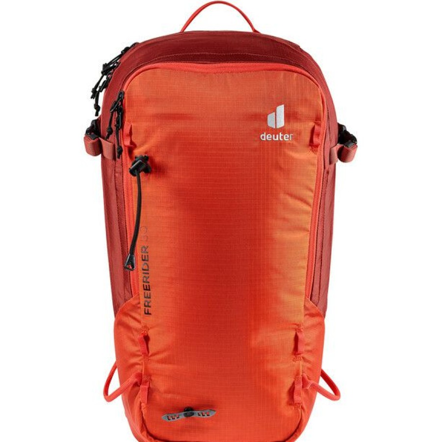 Skiing Backpacks * | Deuter Freerider 30 Backpack Papaya/Lava