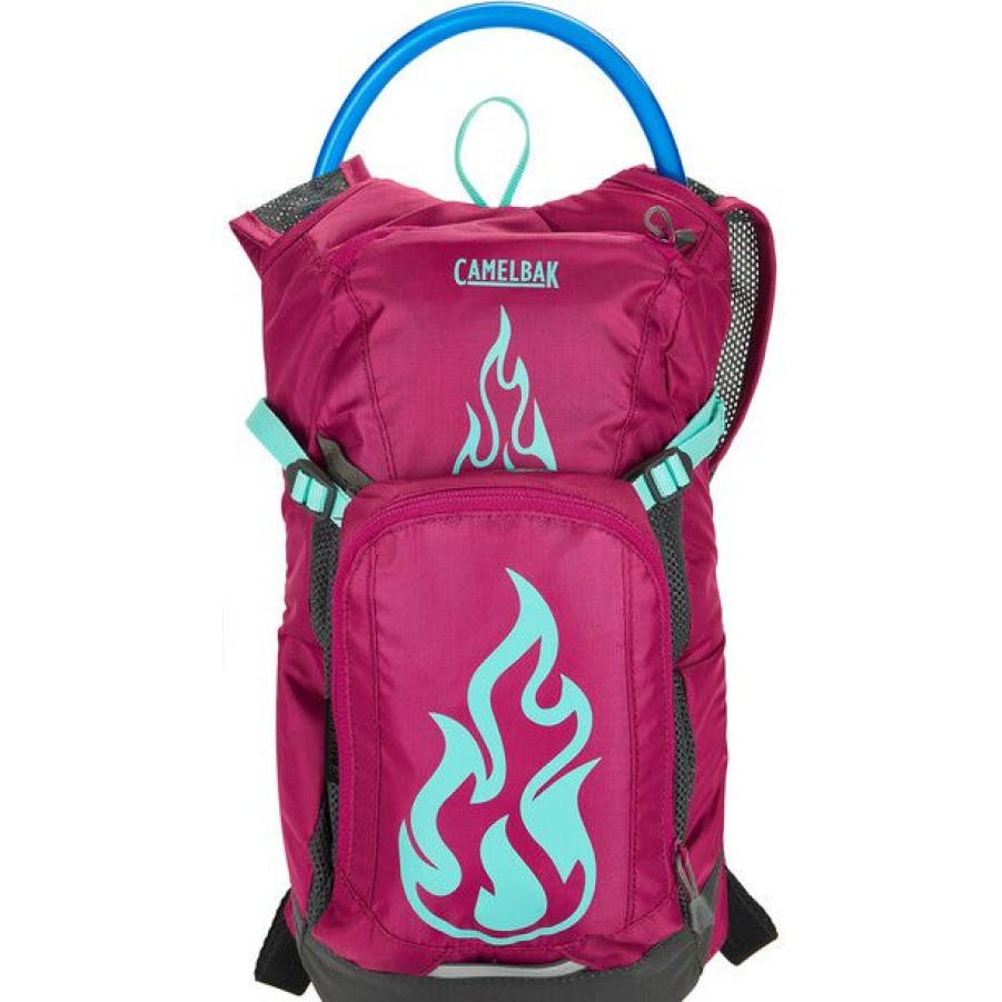 Cycling Backpacks * | Camelbak Mini M.U.L.E. Hydration Pack 1,5L Kids Baton Rouge/ Flames